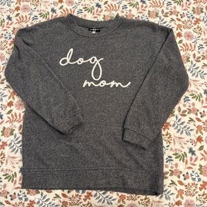 Gray 'Dog Mom' Sweatshirt